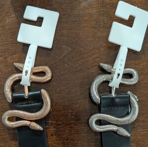 Black Belt with Snake Buckle